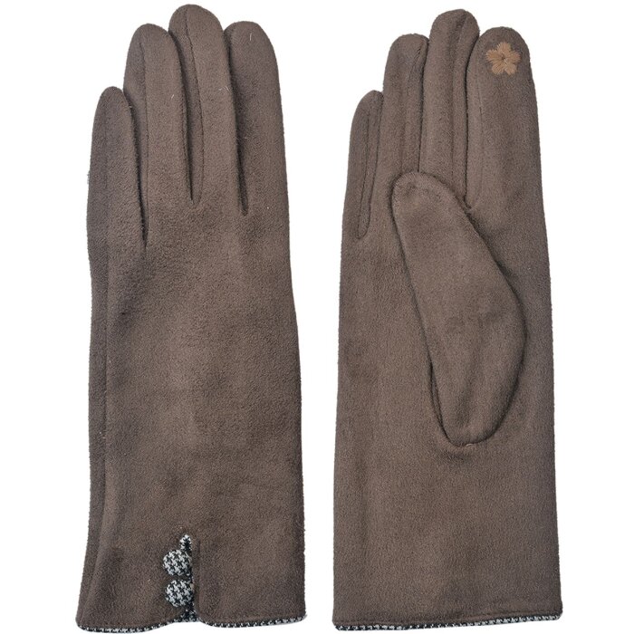 Juleeze JZGL0036CH Handschuhe braun 8x24 cm Polyester Winterhandschuhe