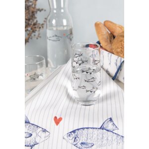 Clayre & Eef SSFGL0001 Trinkglas Ø 7x14 cm 380 ml Transparant