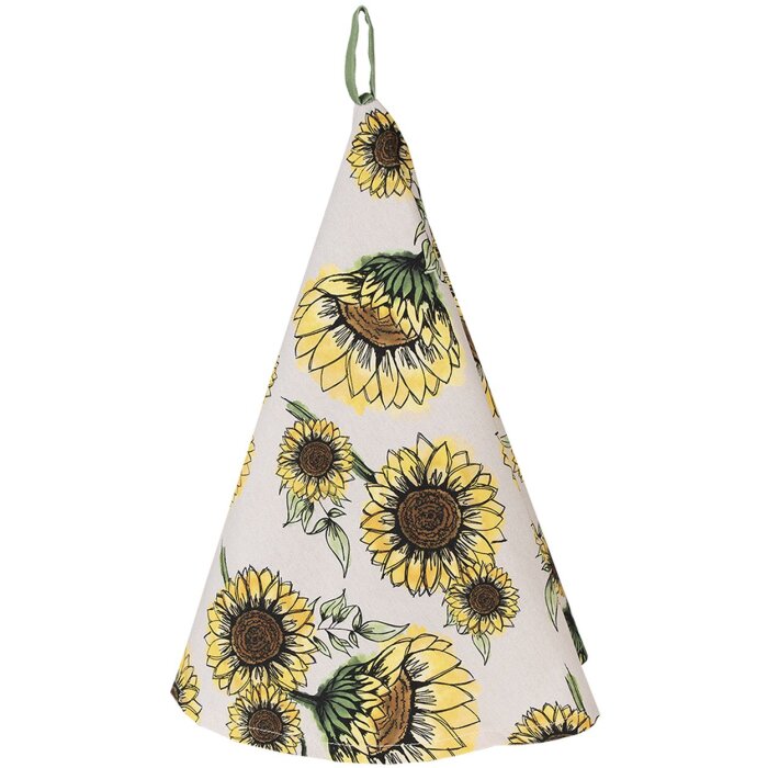 Șervețel de bucătărie Clayre & Eef Ø 80 cm, beige-galben, rotund