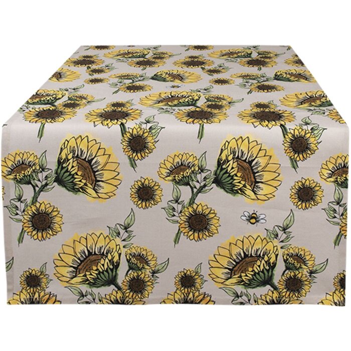 Clayre & Eef SUS64 Pătrundere de masă 50x140 cm Bej-Galben