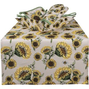 Clayre & Eef SUS64 Pătrundere de masă 50x140 cm Bej-Galben