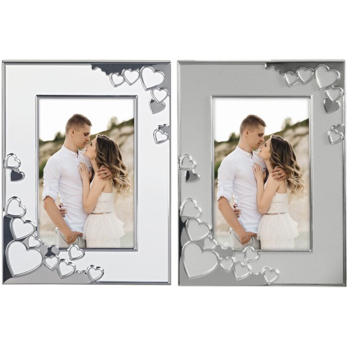Hama Aluminium Fotorahmen Valentine 10x15 cm und 13x18 cm Silber