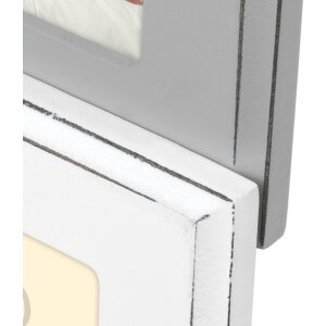 ZEP Galerie foto Rouen 4 fotografii 10x15 cm Cadru din lemn alb gri 31,5x31,5 cm