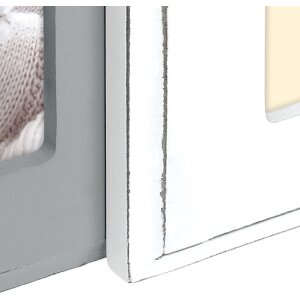 ZEP Galerie foto Rouen 4 fotografii 10x15 cm Cadru din lemn alb gri 31,5x31,5 cm