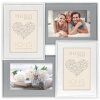 ZEP Galerie foto Rouen 4 fotografii 10x15 cm Cadru din lemn alb gri 31,5x31,5 cm