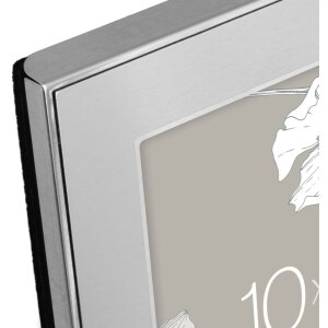 Rama foto metalică dublă Olimpia argintie pentru 2 fotografii 10x15 cm