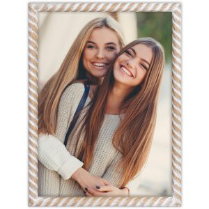 ZEP Holz-Fotorahmen Lisse 15x20 cm braun mit Rillenmuster