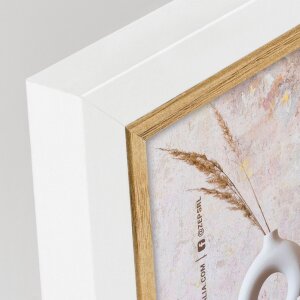 ZEP cadru dublu Ayas lemn alb 2 fotografii 10x15 cm format peisaj 35.3x12.5 cm