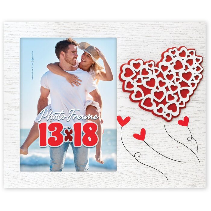 ZEP Holz-Fotorahmen Yara 13x18 cm Herzen