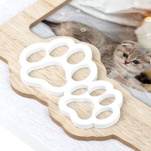 ZEP Holz-Bilderrahmen Zampa 10x15 cm Tierfoto mit Pfotenapplikation