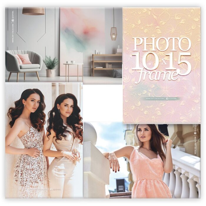 Rama foto ZEP Clay din acrilic pentru 4 fotografii 10x15 cm