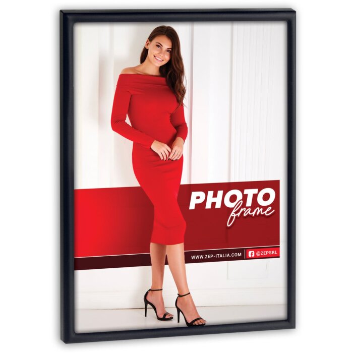 ZEP Metall-Fotorahmen Alissa schwarz 15x20 cm Portraitrahmen mit Aufsteller