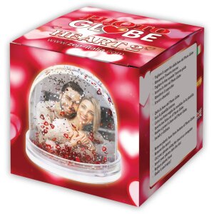 Globule decorative cu glitter roșu în formă de...