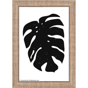 Walther Holzrahmen Liv Monstera 10x15 cm grau