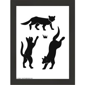 Walther Holzrahmen Liv Monstera 13x18 cm schwarz