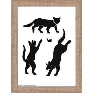 Walther Holzrahmen Liv Monstera 13x18 cm grau