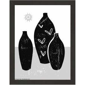 Walther Holzrahmen Liv Monstera 15x20 cm schwarz
