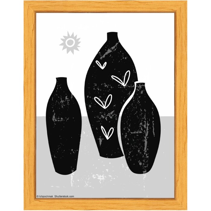 Walther Holzrahmen Liv Monstera 15x20 cm natur