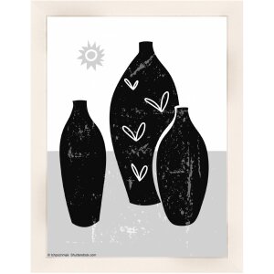 Walther Holzrahmen Liv Monstera 15x20 cm weiß