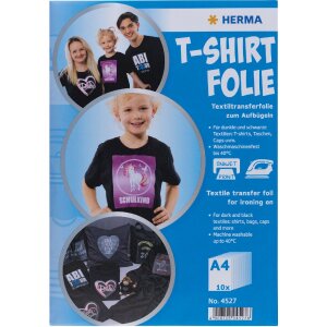HERMA 4527 T-Shirt Transferfolie A4 dunkle Textilien...