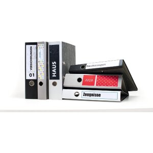 HERMA 10739 Ordneretiketten A4 192x38mm weiß permanent für schmale Ordner