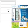 HERMA 10739 Ordneretiketten A4 192x38mm weiß permanent für schmale Ordner