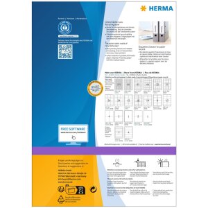 HERMA 10740 Ordneretiketten A4 192x61mm weiß...