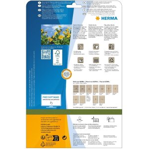 HERMA 10750 Silphie-Papier Etiketten A4 25.4x10 mm...