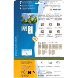 HERMA 10755 Etiketten Silphie-Papier A4 99,1 x 67,7 mm...