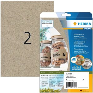 HERMA 10757 Etiketten Silphie-Papier A4 210x148mm...
