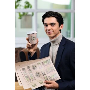 HERMA 10760 Ordneretiketten 192 x 61 mm naturbraun permanent haftend 80 Stk