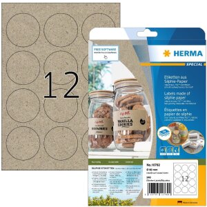 HERMA 10762 Etiketten Silphie-Papier Ø 60 mm...