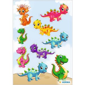 HERMA 15486 Magic Sticker Kleine Dinos Glitterfolie Set