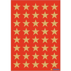 HERMA 15500 Dekor Sticker Weihnachtssterne Gold Set