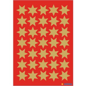 HERMA 15500 Dekor Sticker Weihnachtssterne Gold Set