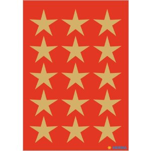 HERMA 15500 Dekor Sticker Weihnachtssterne Gold Set