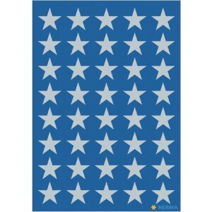 HERMA 15501 Dekor Sticker Weihnachtssterne Silber Set