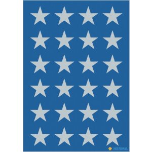 HERMA 15501 Dekor Sticker Weihnachtssterne Silber Set