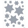 HERMA 15547 Set Fensterbilder Weihnachten Sterne silber 45 Stück