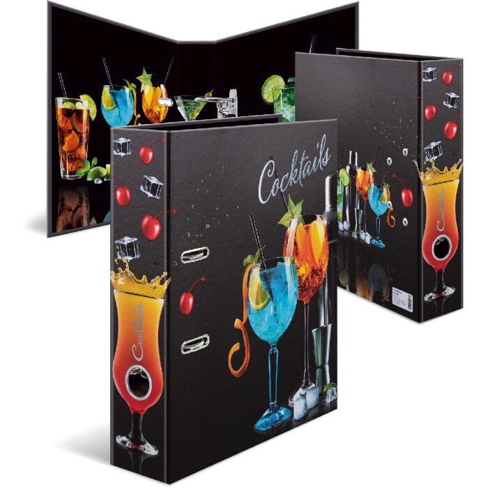 HERMA 19566 Motiv-Ordner A4 Cocktails 70 mm