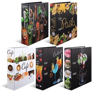 HERMA 19566 Motiv-Ordner A4 Cocktails 70 mm