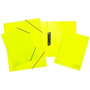 HERMA 19655 Folder A4 PP Neon Yellow Fermoare elastică rezistentă la uzură