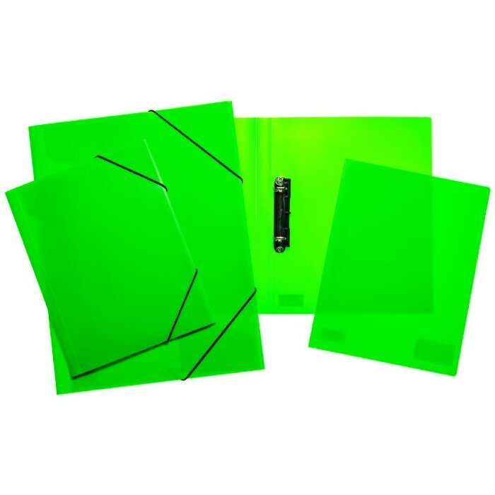 HERMA 19658 A4 PP Neon Green Folder elastic robust