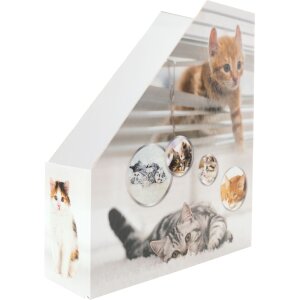 HERMA 19717 Stehsammler A4 Karton Katzen-Design Griffloch