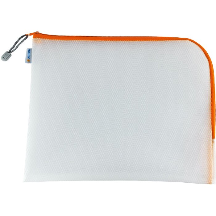 HERMA 20018 Universaltasche A4+ Netzoptik Reißverschluss Orange 36x28 cm