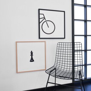 Nielsen Quadrum cadru din lemn 50x50 cm lemn de pin negru sticlă normală