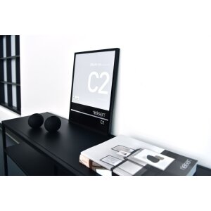 Nielsen Aluminium-Bilderrahmen C2 struktur schwarz matt 40x50 cm Acrylglas