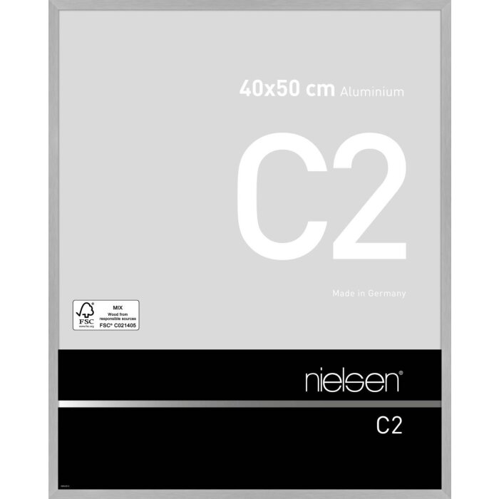 Nielsen aluminiu cadru C2 structura argint mat 40x50 cm