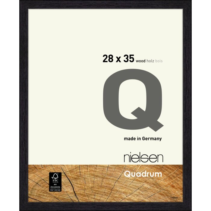 Nielsen Holz-Wechselrahmen Quadrum 28x35 cm rabenschwarz