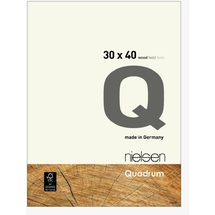 Rama foto Nielsen Quadrum 30x40 cm albă acoperitoare din lemn